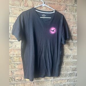 Hollister Black Tee with White Accents